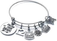 🎁 birthday gifts for women girls bracelet, happy birthday charm bracelets for women - 10th, 16th, 20th, 21st, 30th, 40th, 50th, 60th, 70th, 80th, 90th - gifts for mom, daughter, grandma, wife - jewelry present logo
