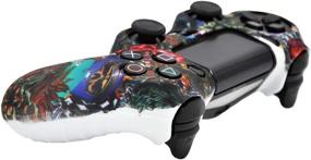 img 1 attached to 🎮 Sololife PS4 Controller Skin Grip Cover - Anti-Slip Silicone Protector Case for Sony PS4/PS4 Slim/PS4 Pro Controller with 8 Thumb Grips (Paint Skull)