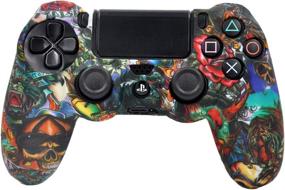 img 3 attached to 🎮 Sololife PS4 Controller Skin Grip Cover - Anti-Slip Silicone Protector Case for Sony PS4/PS4 Slim/PS4 Pro Controller with 8 Thumb Grips (Paint Skull)