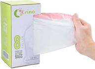 🗑️ orino ultra strong garbage bags: 8 gallon trash can liners for kitchen and office - unscented white drawstring trash bags, 60 count - 0.74 mil - 22" x 24" - top rated quality! logo