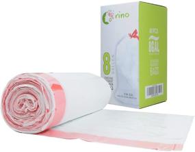 img 3 attached to 🗑️ Orino Ultra Strong Garbage Bags: 8 Gallon Trash Can Liners for Kitchen and Office - Unscented White Drawstring Trash Bags, 60 Count - 0.74 mil - 22" x 24" - Top Rated Quality!