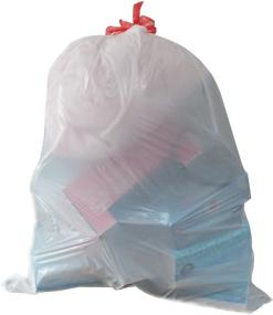 img 1 attached to 🗑️ Orino Ultra Strong Garbage Bags: 8 Gallon Trash Can Liners for Kitchen and Office - Unscented White Drawstring Trash Bags, 60 Count - 0.74 mil - 22" x 24" - Top Rated Quality!