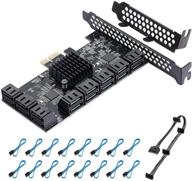 💻 beyimei pcie sata карта - 16 портов, 6 гбит/с sata 3.0 pcie карта, контроллер sata, карта расширения, система загружаемая, совместима со всеми слотами pcie (jmb575 + asm1064) логотип