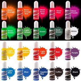 img 3 attached to 🎨 Epoxy Resin Color Pigment Dye Set - 20 Vibrant Shades for Resin Art, Jewelry Making, DIY Crafts - Includes 6 Neon & 14 Solid Color Liquid Dyes