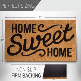img 2 attached to 🏠 Coco Coir Door Mat with Durable Backing, Home Sweet Home Doormat, 17”x30” Size, Easy to Clean Entry Mat, Attractive Color and Sizing for Outdoor and Indoor Uses, Enhancing Your Home Decor