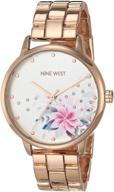 ⌚ crystal accented bracelet watch for women by nine west logo