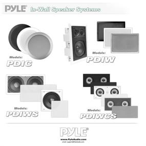 img 2 attached to 🔊 Pyle PDIC80 White - Pair of 8” Ceiling Wall Mount Speakers, 2-Way Midbass Woofer, Directable 1” Titanium Dome Tweeter, Flush Design with 55Hz-22kHz Frequency Response & 300 Watts Peak Power - Easy Installation