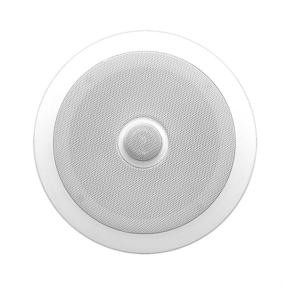 img 4 attached to 🔊 Pyle PDIC80 White - Pair of 8” Ceiling Wall Mount Speakers, 2-Way Midbass Woofer, Directable 1” Titanium Dome Tweeter, Flush Design with 55Hz-22kHz Frequency Response & 300 Watts Peak Power - Easy Installation