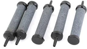 img 1 attached to Enhance Aeration in Fish Tanks with uxcell 5-Piece Round Base Bubble Fish Tank Release Maker Air Stone, Black/Gray
