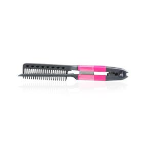 img 1 attached to 💁 Herstyler Hair Straightening Comb - Flat Iron Comb for Smooth & Tangle-Free Tresses - Hair Straightener Comb with Ergonomic Grip - Pink Hot Iron Comb Set of 2
