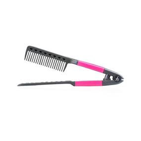 img 2 attached to 💁 Herstyler Hair Straightening Comb - Flat Iron Comb for Smooth & Tangle-Free Tresses - Hair Straightener Comb with Ergonomic Grip - Pink Hot Iron Comb Set of 2