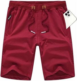 img 4 attached to Pdbokew Men's Cool Jogger Shorts - Stylish and Functional Athletic Pants with Zipper Pockets