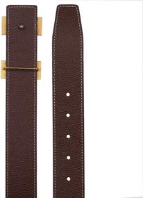 img 1 attached to Replacement Leather Belt Hermes Brown Men's Accessories and Belts
