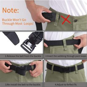 img 1 attached to Optimized Tactical Magnetic Release Buckle for Men's Belts and Accessories