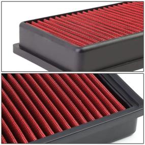 img 2 attached to 🔍 DNA Motoring AFPN-036-RD Drop-In Panel Air Filter [Fits 2009-2017 Audi Q5 A4 A5 Quattro]