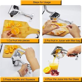 img 1 attached to 🍋 YooleTong Fruit Manual Juicer: Hand Press Citrus Lemon Squeezer for Fresh Juice Extraction