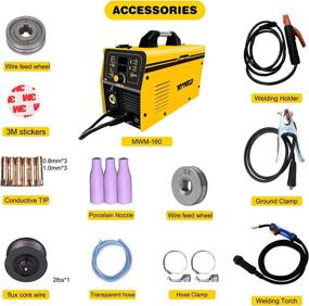 img 3 attached to MYYWELD 160A 3-in-1 MMA/MIG/LIFT TIG Welder Machine with IGBT Inverter – MIG Welder for Flux Core Gas/Gasless Welding, Wire Dia. 0.8-1.0mm, 2lbs Welding Wire Stick Welder at 220V