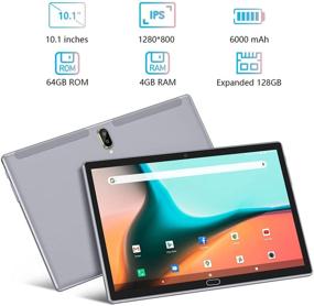 img 3 attached to 📱 2021 Latest Update: 10 Inch Android Tablet, 4G Phone, 64GB+4GB Storage, Octa-Core Processor, 13MP Camera, Dual SIM Slot, GPS, WiFi, Bluetooth, 1080P HD (Gray)