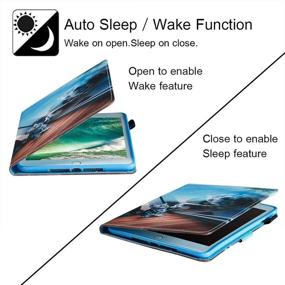 img 2 attached to Folio Case for Fire HD 10 (2019/2017 Release, 9th/7th Generation) - 📚 Macoku Ultra Slim PU Leather Smart Cover with Auto Wake/Sleep and Folding Stand