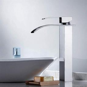 img 3 attached to 💦 Single Rectangular Bathroom Faucet with Waterfall Feature