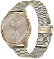 📿 trumirr 20mm mesh stainless steel watchband champagne gold strap for garmin vivomove hr, vivoactive 3, vivomove 3 luxe style, venu sq, approach s40 logo