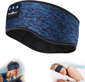 img 4 attached to 🎧 Enhance Your Sleep and Workouts with MUSICOZY Bluetooth Headband Sports Sleep Headphones, Dark Blue