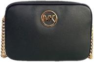 👜 black pebbled leather michael kors fulton large ew crossbody bag logo