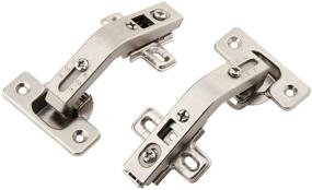 img 2 attached to Corner Connect Kitchen Cabinet Folded Door Hardware Replacements - Silverline Lazy Susan 135Deg Hinge Face Frame Plate, 1 Pair