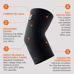 img 3 attached to CAMBIVO 4 Pack Tennis Elbow Brace for Women and Men: Effective Support for Tendinitis, Golf Elbow, Workouts, and Arthritis Treatment