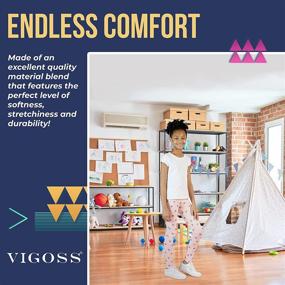 img 3 attached to 👖 VIGOSS Leggings: Stylish Patterns for Girls' Clothing and Stretchy Comfort