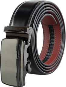 img 4 attached to 👔 Premium Genuine Leather Belt - Stylish Designer Men's Accessory for Belts
