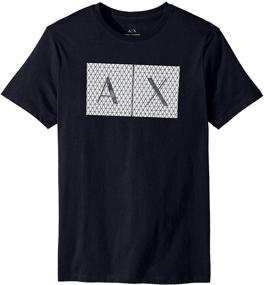 img 2 attached to 👕 Armani Exchange Crew Black Shirt for Men - Men's Clothing