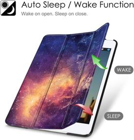 img 1 attached to 📱 Fintie SlimShell Case for iPad Mini 5 2019 - Lightweight Protective Cover with Auto Sleep/Wake - Galaxy Color Option