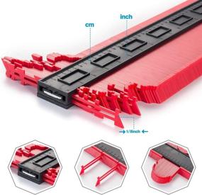 img 2 attached to 📏 Versatile Contour Gauge 20 inch, Perfect for Accurate Copying of Various Irregular Shapes, Widened Version Ideal for Carpenters, Bricklayers, and More