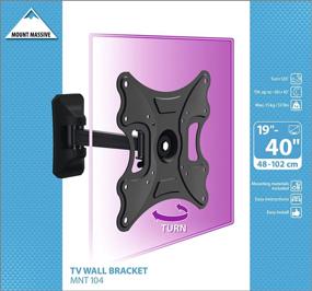 img 1 attached to MOUNT MASSIVE TV Wall Mount for 19-40 inch TVs, MNT 104 - Swivel up to 120º & Tilt - Universal Compatibility