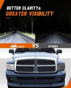 img 2 attached to 🚗 Фары Nilight 02-05 Ram 1500 2500 3500, хромированная оболочка, прозрачные углы, замена фар линзового света на водителя и пассажира. Набор из 2 штук, гарантия 2 года.