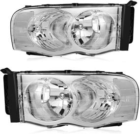 img 4 attached to 🚗 Фары Nilight 02-05 Ram 1500 2500 3500, хромированная оболочка, прозрачные углы, замена фар линзового света на водителя и пассажира. Набор из 2 штук, гарантия 2 года.