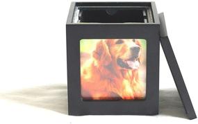 img 2 attached to 🐾 Heavenly Home Pet Keepsake Multiple Photo Cube Pet Urn - Preserve Memories with 1 to 4 Pictures - Cremation Memorial for Pet Lovers - Acrylic Glass Photo Protector - Resting Place for Beloved Cat or Dog