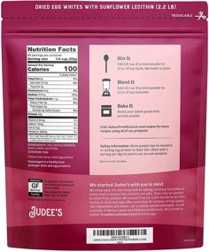 img 3 attached to 🥚 Judee’s Egg White Protein Powder: Fast Blending 2.2lb - 100% Non-GMO, Keto-Friendly, Dairy-Free, Soy-Free, Paleo-Friendly, Gluten-Free & Nut-Free - Made in USA