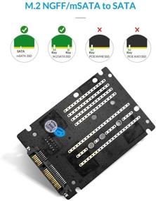 img 1 attached to ORICO mSATA/M.2 NGFF SSD (SATA Based) to 2.5-Inch SATA 💾 3 Aluminum External Hard Drive Enclosure Adapter Converter - MS2TS SSD Reader