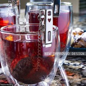 img 1 attached to 🍵 Stainless Steel Tea Infuser Set - 4 PCS Ball Mesh Strainers with Extended Chain Hook and Clip for Brewing Fine Loose Tea and Spices