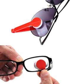 img 1 attached to 👓 5-Pack Mini Sun Glasses Eyeglass Microfiber Cleaning Clip: Effective Soft Brush Cleaning Tool for Spectacles & Eyeglasses