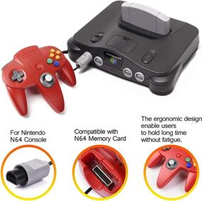 img 1 attached to 🎮 miadore 2 Pack Classic N64 Controllers Bundle with Extension Cables - Blue/Red Controllers for N64 Console Video Games