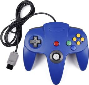 img 2 attached to 🎮 miadore 2 Pack Classic N64 Controllers Bundle with Extension Cables - Blue/Red Controllers for N64 Console Video Games