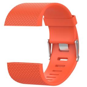 img 2 attached to 📱 Awinner Silicone Replacement Band for Fitbit Surge - Orange, Small (5.5"-6.3") - Compatible with Fitbit Surge Wireless Activity Wristband Watch - WatchBand Fitness Tracker for Enhanced Performance