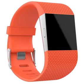 img 1 attached to 📱 Awinner Silicone Replacement Band for Fitbit Surge - Orange, Small (5.5"-6.3") - Compatible with Fitbit Surge Wireless Activity Wristband Watch - WatchBand Fitness Tracker for Enhanced Performance