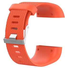 img 3 attached to 📱 Awinner Silicone Replacement Band for Fitbit Surge - Orange, Small (5.5"-6.3") - Compatible with Fitbit Surge Wireless Activity Wristband Watch - WatchBand Fitness Tracker for Enhanced Performance