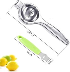 img 3 attached to 🍋 Stainless Steel Manual Lemon Lime Juicer - VKQOLH Metal Hand Squeezer for Fruits, Handheld Citrus Squeezer, Perfect for Kitchen Juice Making (M)