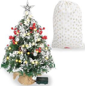 img 4 attached to Tabletop Christmas Artificial Ornaments Decorations Seasonal Decor for Trees