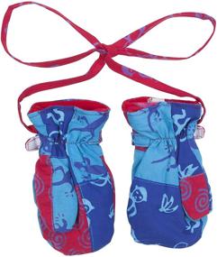 img 2 attached to SHU-SHI Warm Fleece Mittens with String for Toddler Babies - Kids Winter Gloves